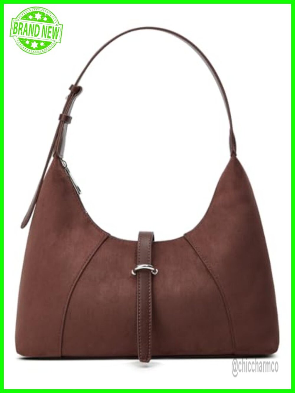 Faux Suede Dumpling Crossbody Bag Small Shoulder Handbag Tote Purse